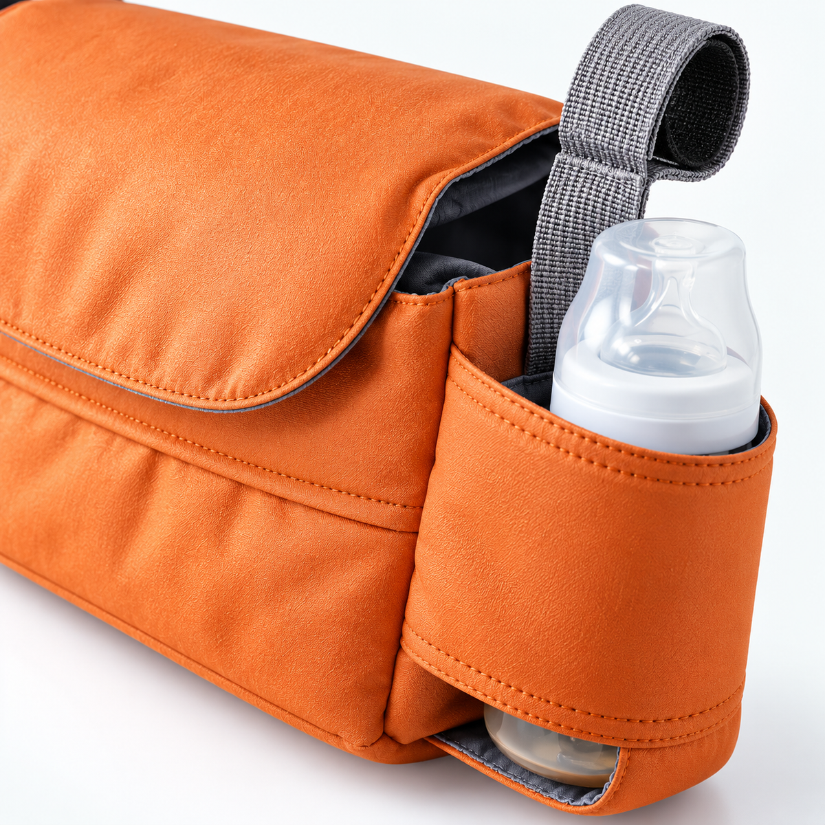 Universal Baby Stroller Organizer Bag — fabric and pocket detail
