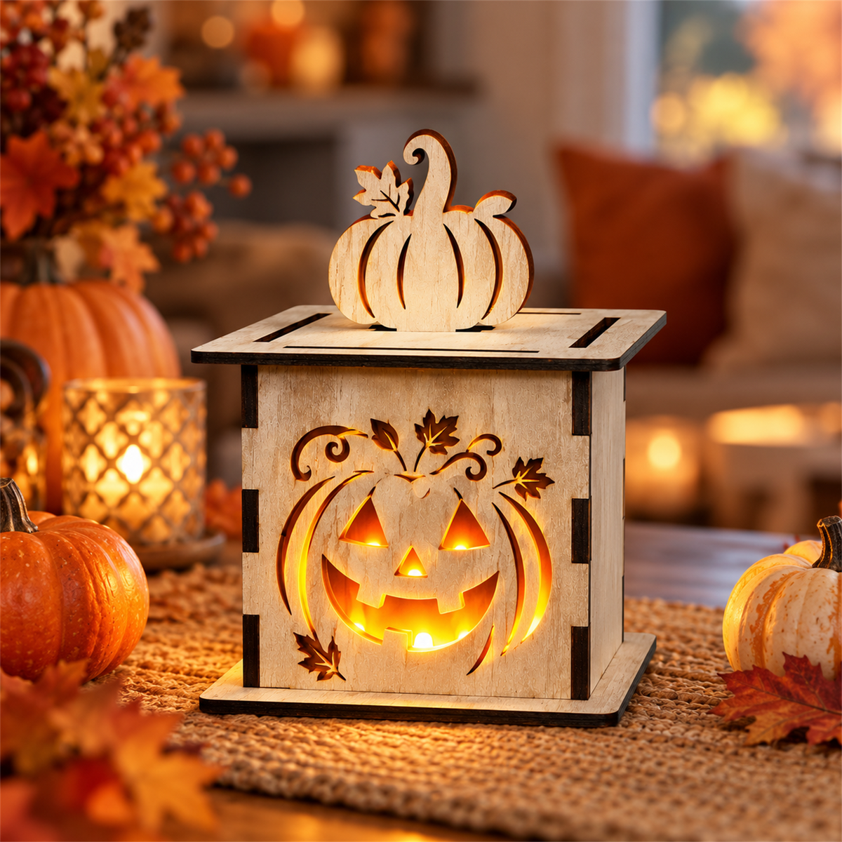 Wooden Horror Character Lanterns — feature overview